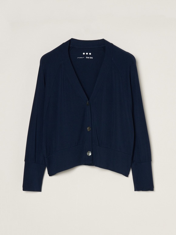 Moist jersey cardigan
