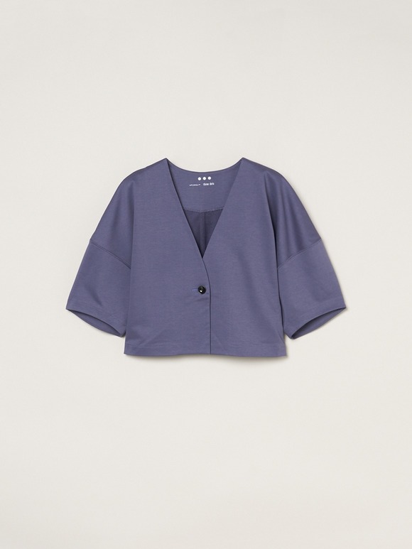 Ceramic terry button cardigan
